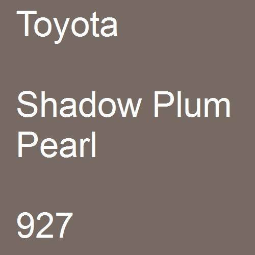 Toyota, Shadow Plum Pearl, 927.